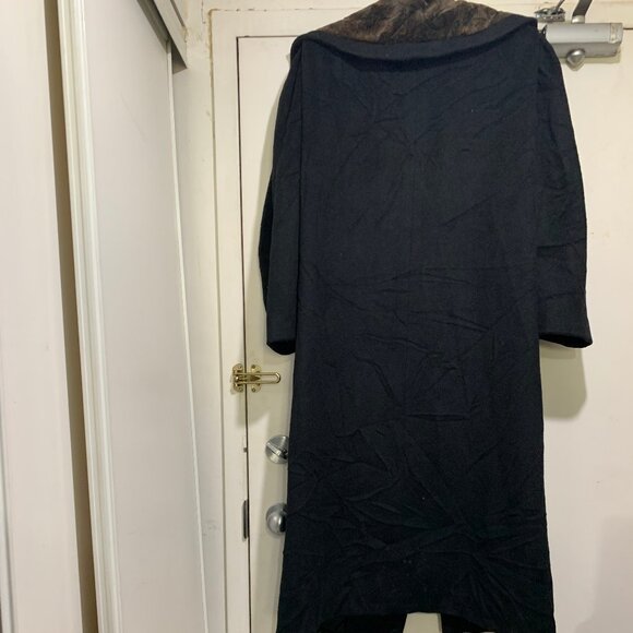 VINTAGE JONATHAN MICHAEL BIG COLLAR DOUBLE BREAST WOOL TRENCH COATS SIZE L - Picture 3 of 16